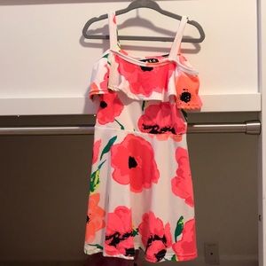 Girls floral swing dress